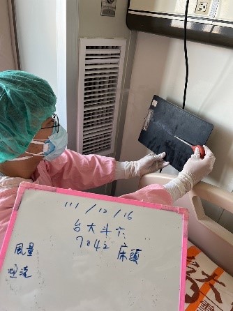 醫療院所空間潔淨度及空調換氣性能檢測實際操作圖