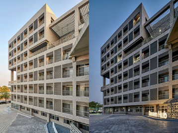 入口廣場立面日夜景