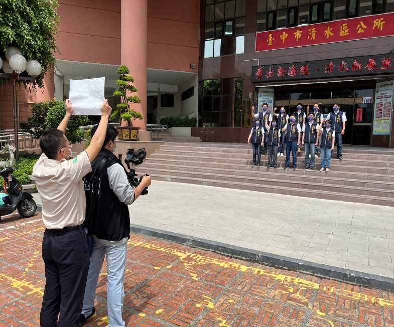 拍攝宣導短片現場