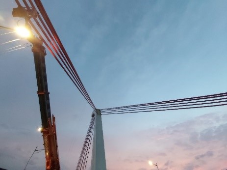 台北大直橋之鋼纜微振量測